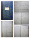1938 Manuscript Book FRENCH DRESS MAKING Garment Cutting Design Patterns Clothes  (18)