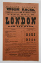 1874 EPSOM HORSE RACES POSTER Midlands Railways Excursion YORKSHIRE to LONDON  (1)