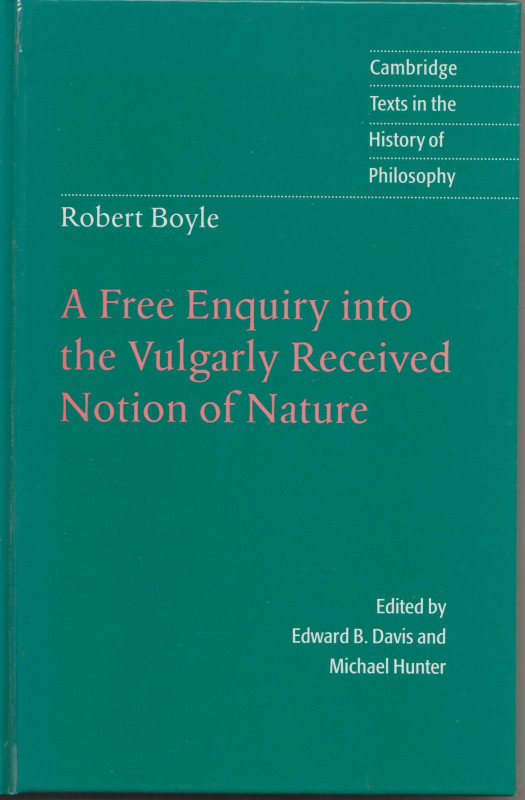 A Free Enquiry Into The Vulgarly Received Notion Of Nature | Books | Pbfa