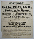 1826 COALPORT TIMBER SALE Poster Madeley Ironbridge SHROPSHIRE Broadside Salop  (1)