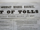 WEST SOMERSET MINERAL RAILWAY List of Tolls 1857 Railway Act ORIGINAL POSTER  (2)