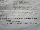 WEST SOMERSET MINERAL RAILWAY List of Tolls 1857 Railway Act ORIGINAL POSTER  (6)