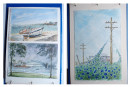 1989 1994 AUSTRALIAN TOURS in 29 Original Water Colour Paintings Manuscript Book  (2)