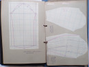 1953 Manuscript Book NEEDLEWORK SAMPLES DRESS MAKING PATTERNS Handwritten & Sewn Daphne Foort  (21)