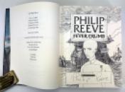 Philip Reeve; Fever Crumb; Signed:remarqued copy of this Mortal Engines novel, with postcard, first printing IMG_2962
