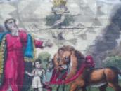 1824 JUVENILE School WRITING SHEET Prophecy of Isaiah HOLY BIBLE Hand Coloured  (8)