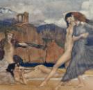 The Idyls of Theocritus; With Bion & Moschus. Translated by Andrew Lang. Illustrated by W. Russell Flint, Medici Society, 1922 limited edition in luxury custom binding IMG_0738A