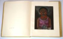 Negro Drawings Girl at Table