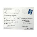 The Writer in Disguise with Alan Bennett Autograph Postcard to Michael Burgess, 1989 s-l1600