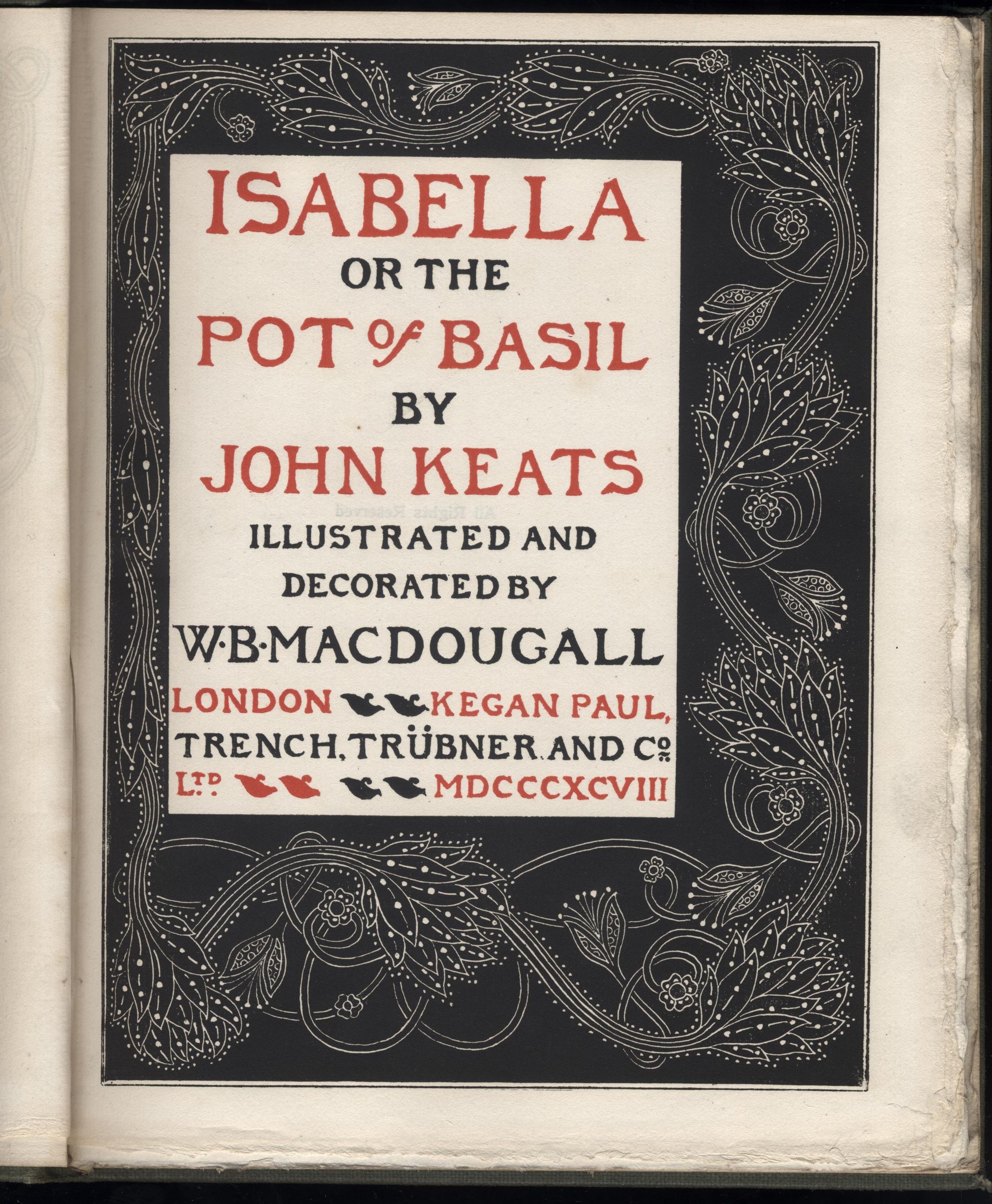 Isabella Or The Pot of Basil. Books PBFA