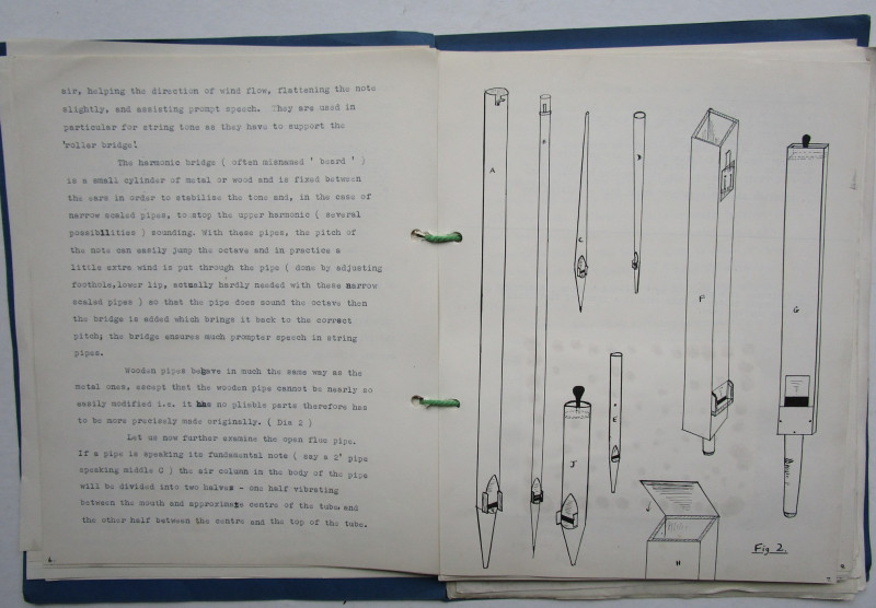 1950s THE CHURCH ORGAN Original Manuscript Book & Drawings Mander Organs MUSIC (11)