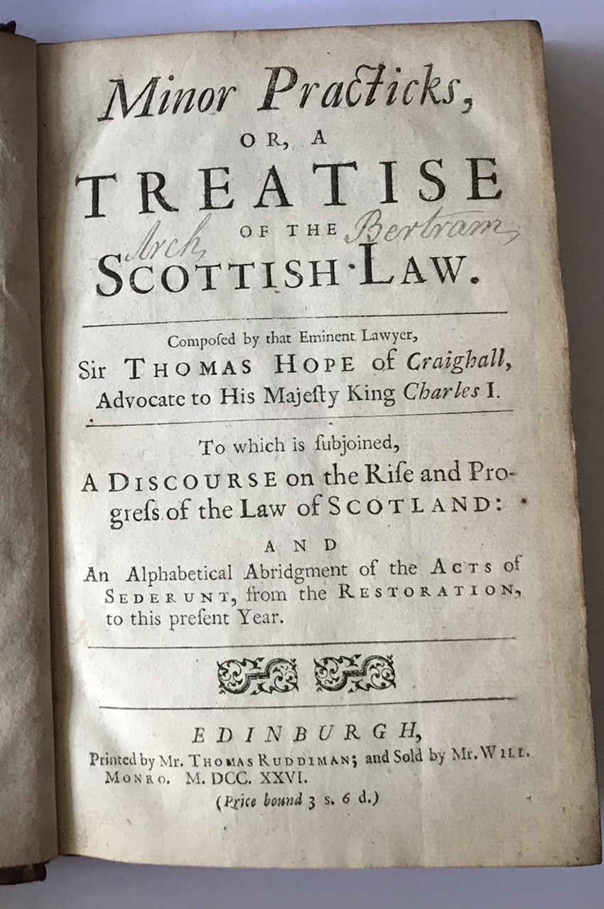 minor-practicks-or-a-treatise-of-the-scottish-law-post-free