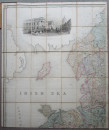 1841 Very Large HAND COLOURED MAP of ENGLAND & WALES Folding Maps in Four Parts (10)