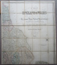 1841 Very Large HAND COLOURED MAP of ENGLAND & WALES Folding Maps in Four Parts (6)