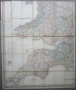 1841 Very Large HAND COLOURED MAP of ENGLAND & WALES Folding Maps in Four Parts (3)