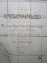 1841 Very Large HAND COLOURED MAP of ENGLAND & WALES Folding Maps in Four Parts (4)
