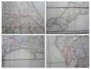 1841 Very Large HAND COLOURED MAP of ENGLAND & WALES Folding Maps in Four Parts (12)